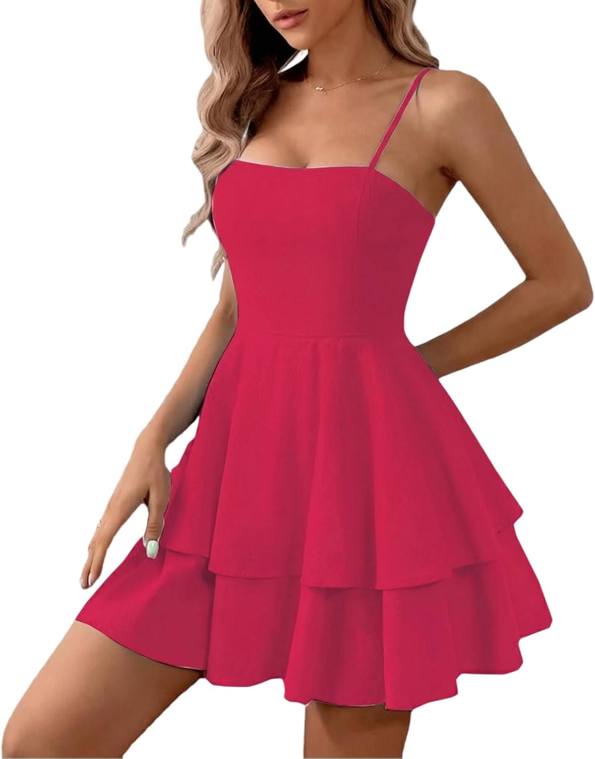 BNGD Women's Backless Bow Tie Spaghetti Strap Mini Dress Sexy Club Party Dresses