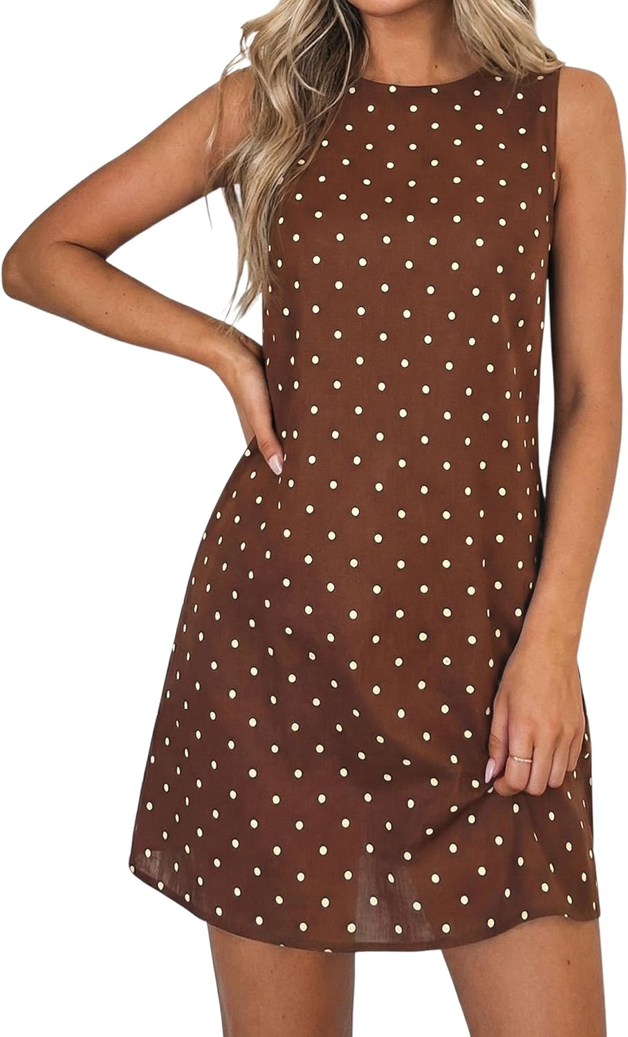 PRETTYGARDEN Women's Summer Floral Sundresses Sleeveless Mini Dress | Cute Short Dresses, Crew Neck, Paisley Print, Casual Formal Wear, Relaxed Fit, Elegant Party Outfits, Beach Vacation Clothes